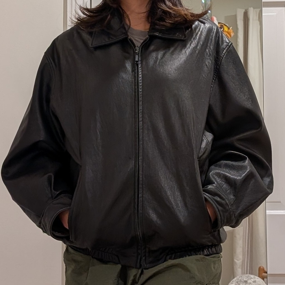 Pronto Uomo Black Leather Jacket